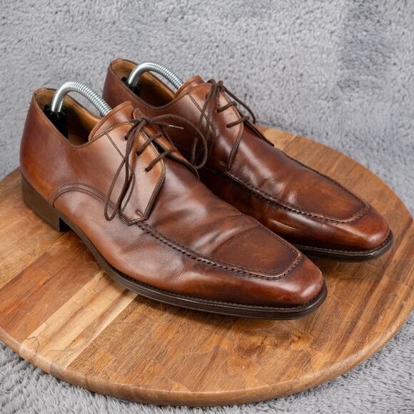 Magnanni Men's Size 10.5 M Pardo Cognac Derby Dress Shoe Rubber Sole - Picture 1 of 9